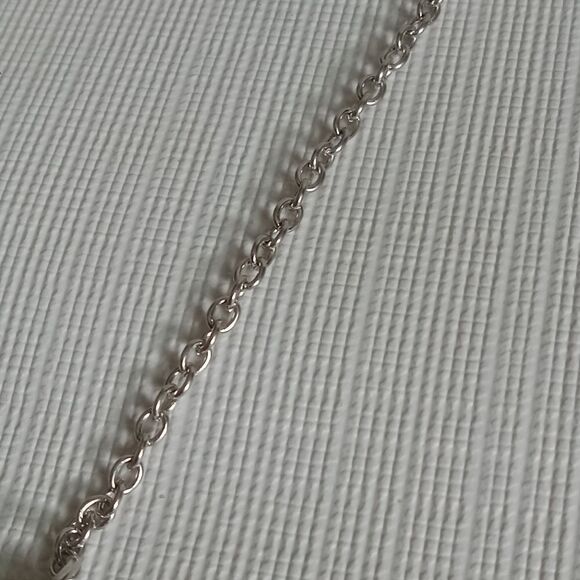 Paparazzi Silver Tone Shaped Pink Rhinestone Encrusted Crescent Pendant Necklace - Picture 9 of 12